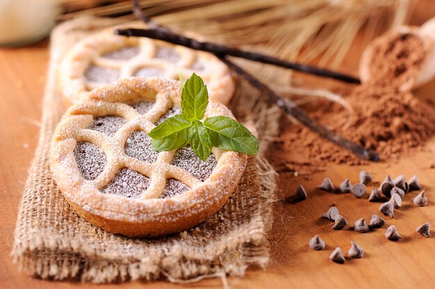 Massa de chocolate, crostata italiana caseira