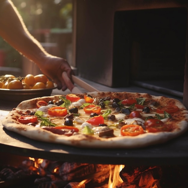 Massa de pizza crua na mesa da cozinha em casa Cozinhando o conceito de comida