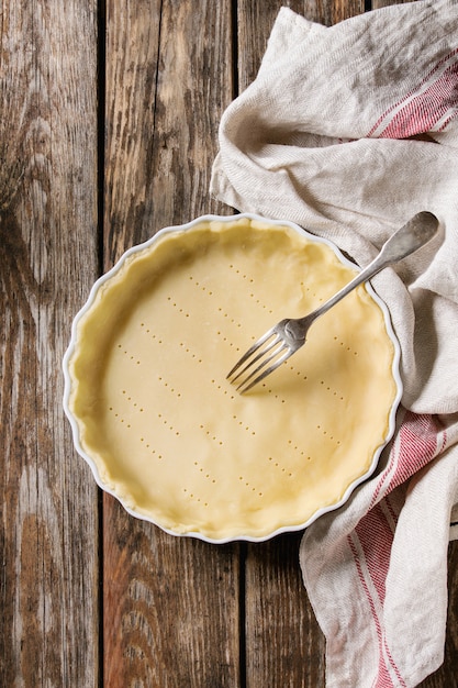 Massa para cozer torta de quiche