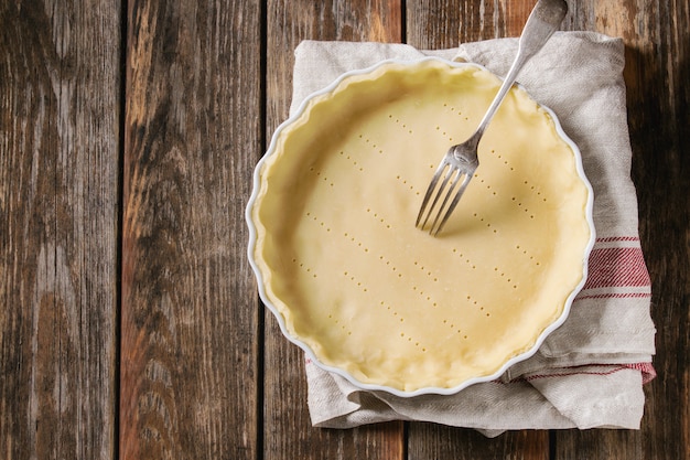 Massa para cozer torta de quiche