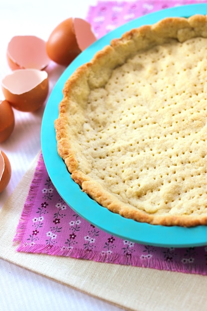 Massa quebrada para fazer torta doce