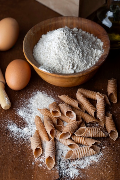 Massa tradicional italiana à base de farinha de espelta garganelli