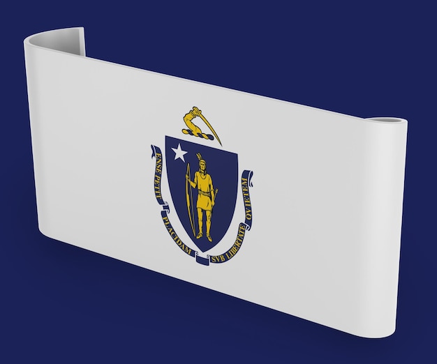 Massachusetts-Flaggenbandfahne