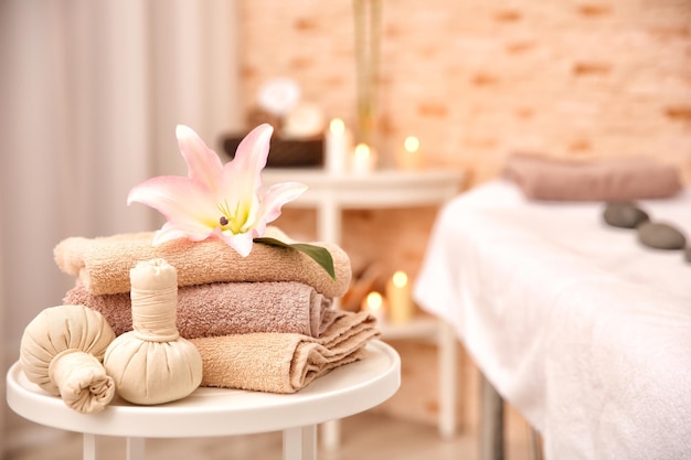 Massageeinstellung im modernen Wellnesscenter