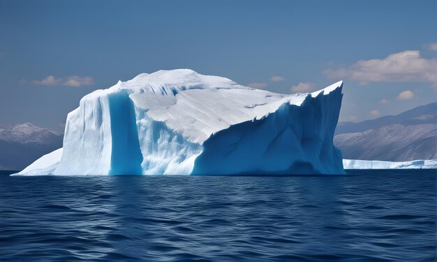 Massiver Eisberg im sonnenbeschienenen Meer