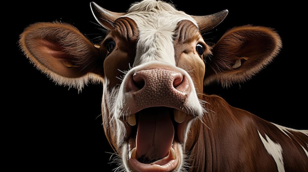 Foto masticación de hierba por parte de las vacas