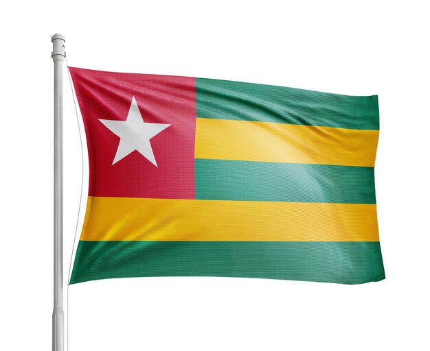 El mástil de la bandera de Togo