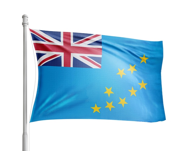 Foto el mástil de la bandera de tuvalu