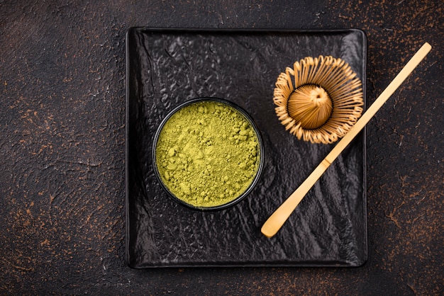 Matcha japonês chá verde em pó