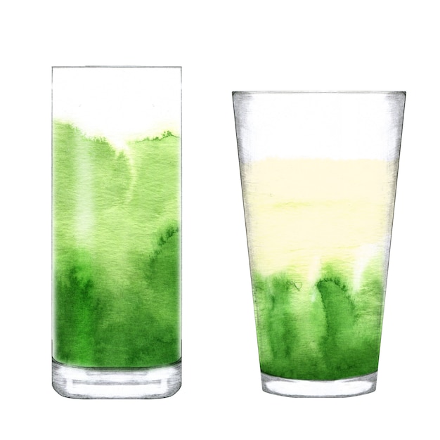 Matcha Latte in Glas