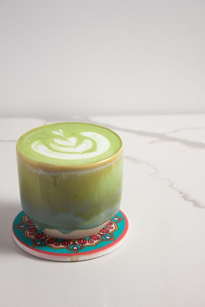 Matcha latte matcha café chá verde