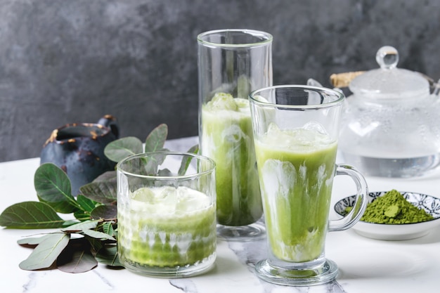 Matcha Latte mit Eis