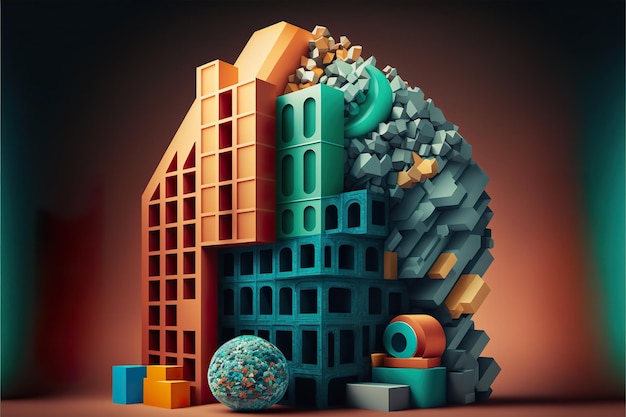 Foto materiais de construção 3d