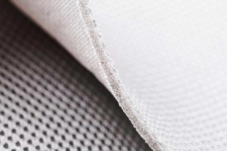 Foto materiais de controle de temperatura flexíveis à prova d'água modernos multifuncionais têxteis inteligentes closeup