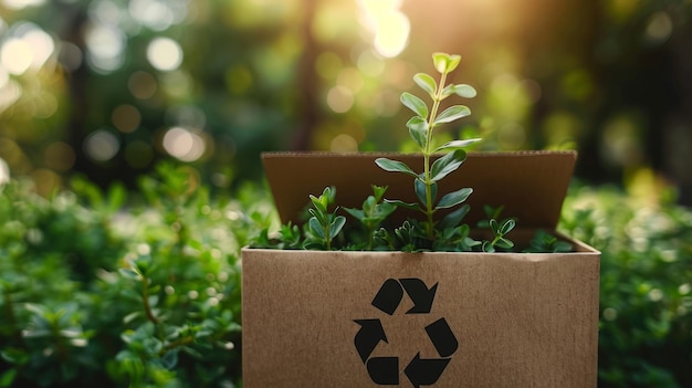 Foto materiais de embalagem biodegradáveis para redução do impacto ambiental