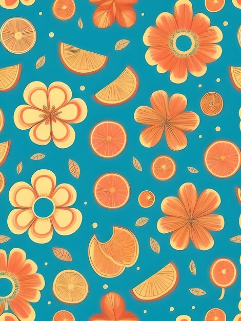 material de artículo aleatorio líneas de forma de fruta pintura patrón sin costuras ilustrado y dibujado digitalmente