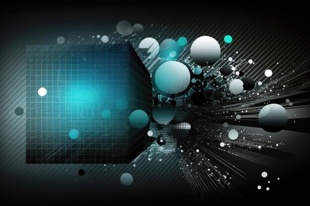 Material de fondo del cartel de tecnología generado por IA