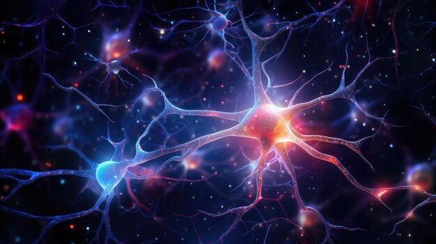 material de fondo de tecnología neuronal