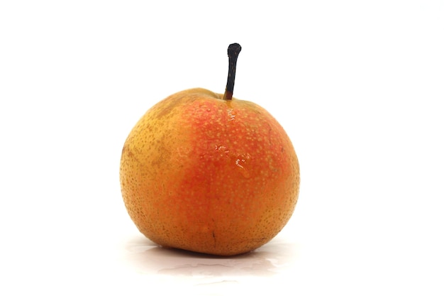 Material fotográfico com fundo branco de fruta pera
