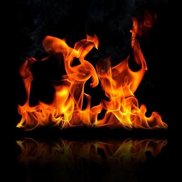 Un material de fuego ardiente