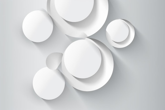 Materiales de fondo redondos y blancos
