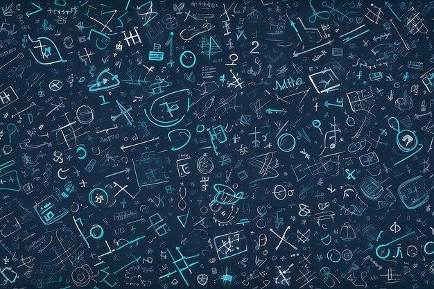 Math Plus Harmony Blue Symbols Muster für technisches und medizinisches Design