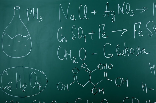 Matheformeln auf Tafelhintergrund