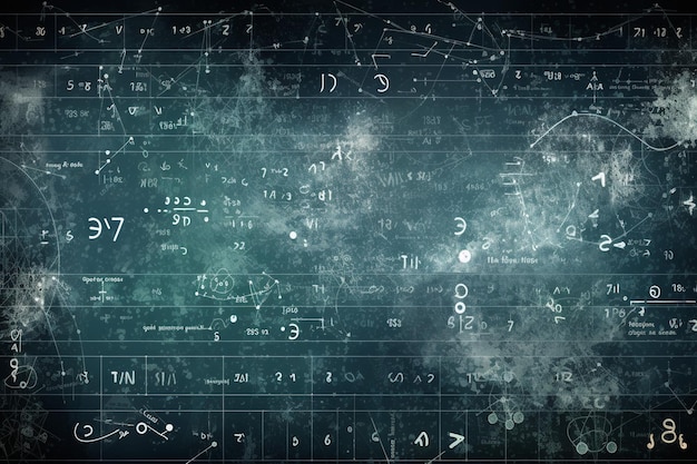 Mathematikformeln auf Tafelhintergrund