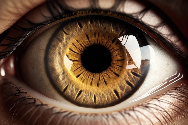 Matiz natural e textura de alta resolução do olho real