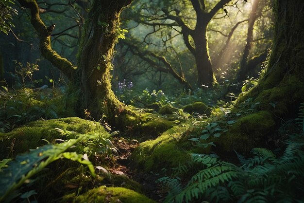 Foto el matorral del bosque encantado