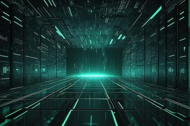 Matrix de ciencia ficción abstracta como el fondo