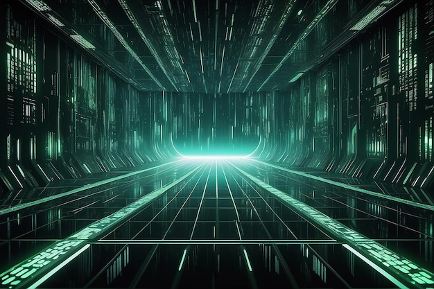 Matrix de ciencia ficción abstracta como el fondo