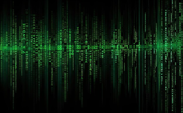 Matrix-Code-Linien, digitales Muster, technologischer Hintergrund