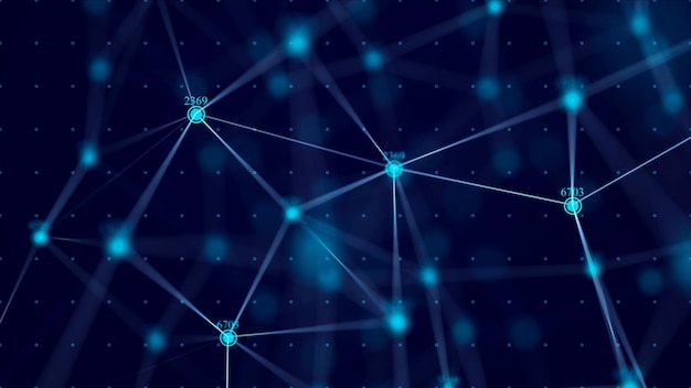 Matrix-Hintergrund mit Zahlen Technologischer Binärcode Big Data-Analysen 3D-Rendering