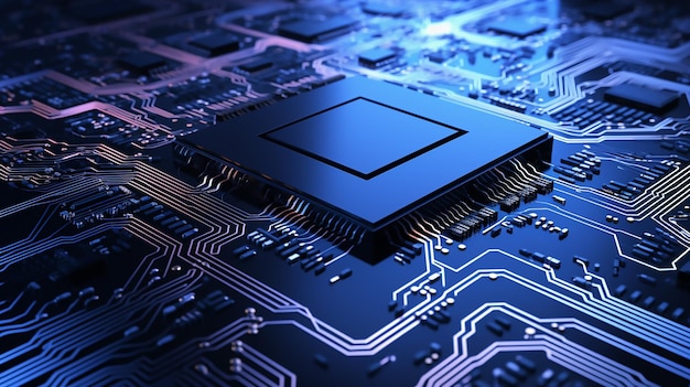 Matriz tecnológica resumen de la placa base del microchip