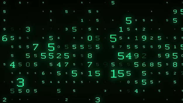 Matriz verde de fundo digital Conceito de codificação ou hacking Conceito de dados abstratos renderização em 3d