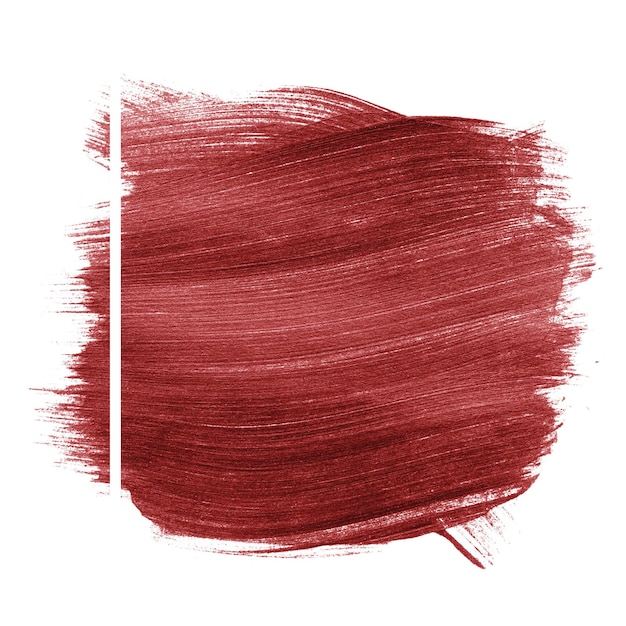 Matte maroon roter Pinselstrich mit weißem Rahmen