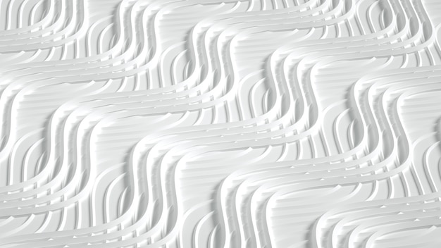 Matter Hintergrund mit dreidimensionalem Druck, Wellen und Streifen. 3D-Illustration, 3D-Rendering.