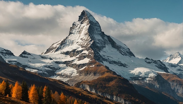 Foto matterhorn-hänge im herbst