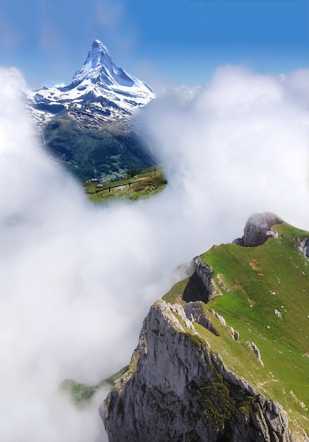 Matterhorn Peak Trekking im Sommer, Zermatt, Schweiz.