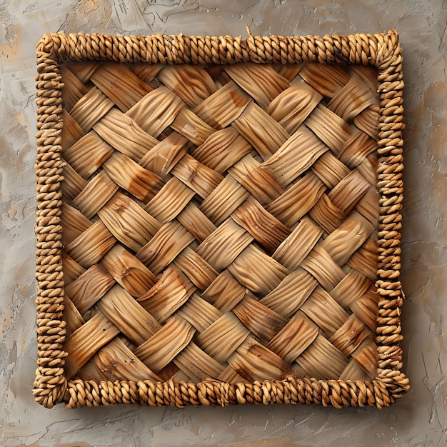 Matzah-Korb mit Textur aus Wicker Wicker-Collage-Effekt N Illustration Trend-Hintergrunddekor