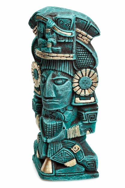 Maya-Gottheitsstatue aus Mexiko isoliert