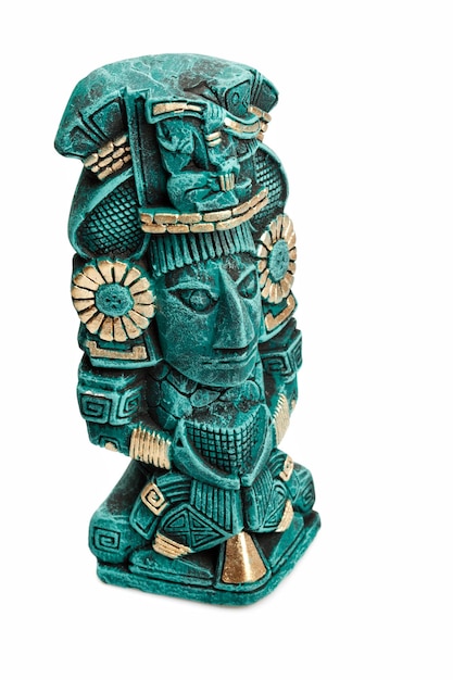 Maya-Gottheitsstatue aus Mexiko isoliert