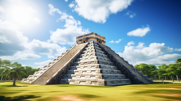 Maya-Pyramide in Chichen Itza in Mexiko