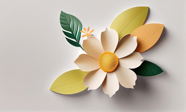 Mayflower-Blume aus Papierhandwerk Generative KI