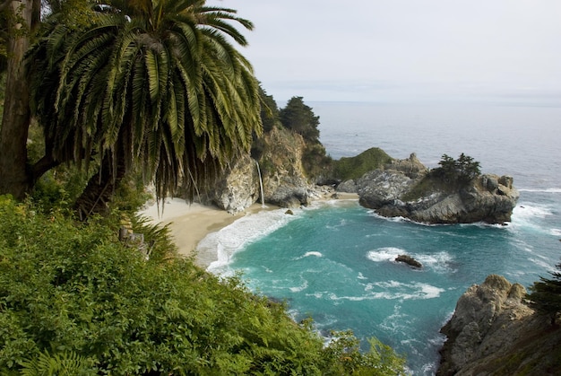 McWay Falls - Famosa cachoeira na costa californiana perto de Big Sur