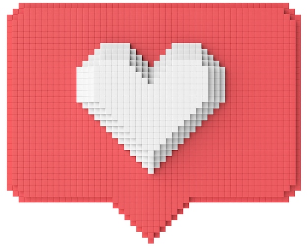 Foto me gusta icono icono de amor ilustración 3d