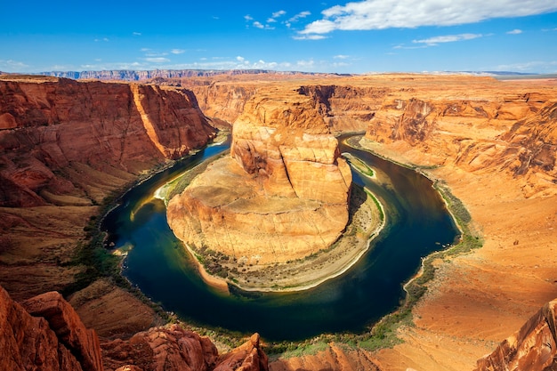 Meandro arizona horseshoe bend do rio colorado em glen canyon