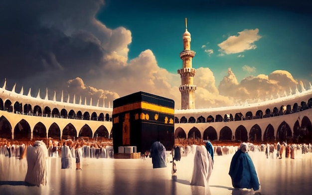 Meca A Cidade Sagrada A Kaaba e a jornada espiritual do Hajj para os muçulmanos