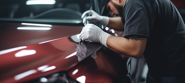 Foto mecánico de automóviles, reparación de carrocerías de automóviles